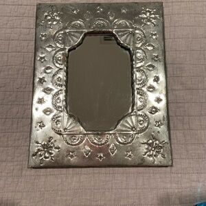 Source Unknown Intricate Silver Wall Mirror